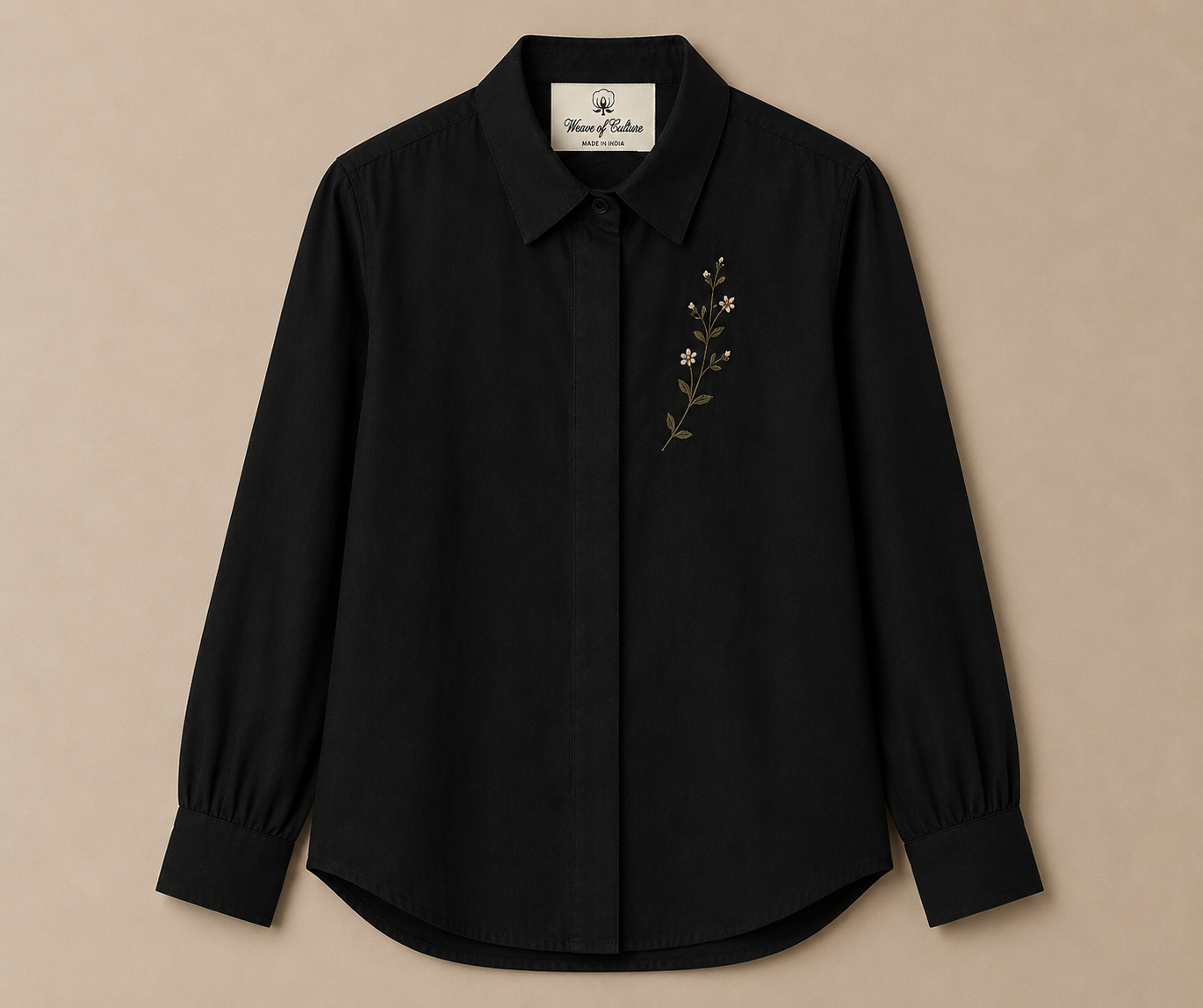 Shadow Bloom Embroidered Shirt