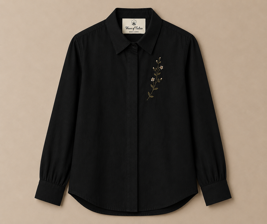 Shadow Bloom Embroidered Shirt
